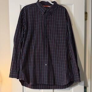 Tommy Hilfiger Men’s XL Plaid Button Down Shirt | 100% Cotton Classic Fit